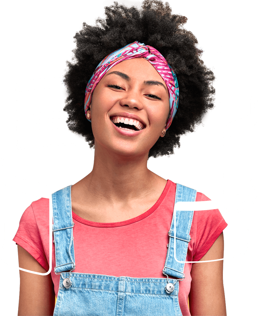 Aluna sorrindo
